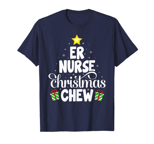 ER Nurse Christmas Crew Funny Nursing Medical Nurse Xmas T-Shirt