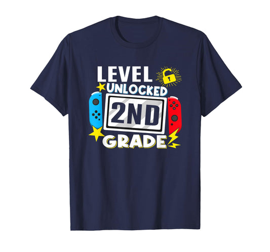 First Day Of 2nd Grade Level Unlocked Game Back To School T-Shirt