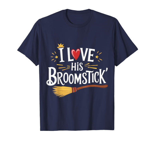 I Love His Broomstick I Love Her Pumpkins T-Shirt