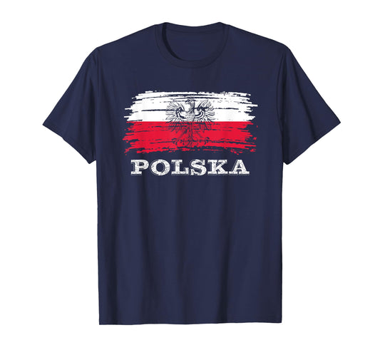 Polish Gifts, Polish Pride, Polish Flag with Eagle Polska T-Shirt