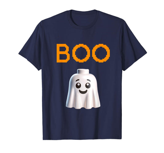 Halloween Master Builder Boo Ghost Costume Building Bricks T-Shirt