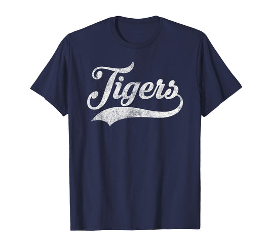 Retro Tigers School Sports Name for Men Women Kids T-Shirt