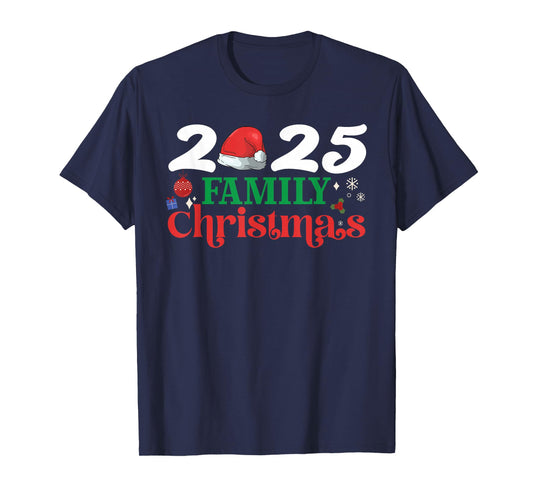 Family Christmas 2025 Matching Squad Crew Funny Xmas Santa T-Shirt