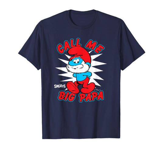 The Smurfs Call Me Big Papa Smurf Retro Cartoon T-Shirt