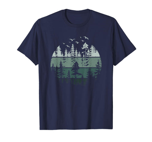 Mountain Nature Forest Outdoor Gifts Vintage Forest Trees Wildlife Nature T-Shirt