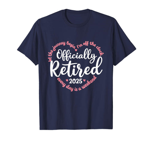 Retired 2025 Retirement Heart Love Celebration T-Shirt