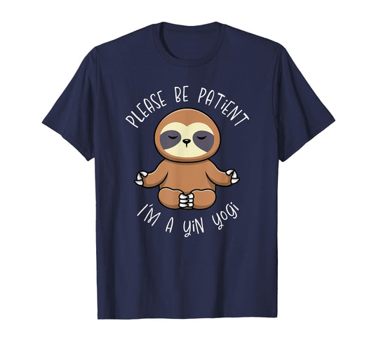 Cute Sloth Yin Yoga Design for Yogis T-Shirt