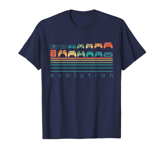 Video Game Controller Evolution 80s 90s Retro Gaming Gamer T-Shirt