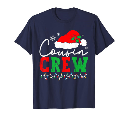 Cousin Crew Christmas Xmas Lights Family Matching Pajamas T-Shirt