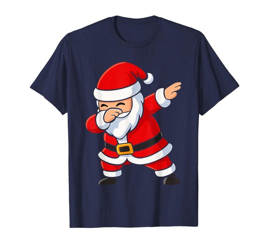 Dabbing Santa Claus Costume, Kids Christmas Santa Hat T-Shirt
