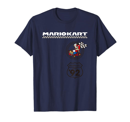 Mario Kart Racing Since '92 Checkered Race Banner T-Shirt