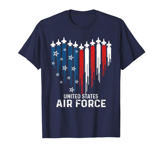 Vintage US Air Force Veterans USA American Flag 4th of July T-Shirt