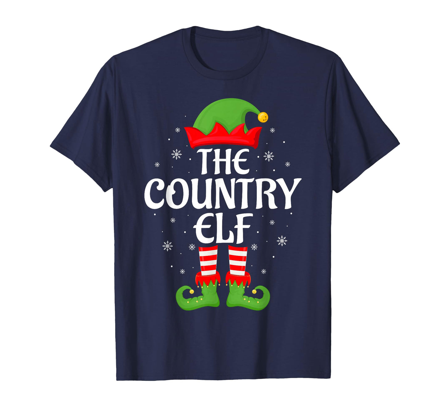 Country Elf Xmas Family Matching Elf Squad Christmas T-Shirt