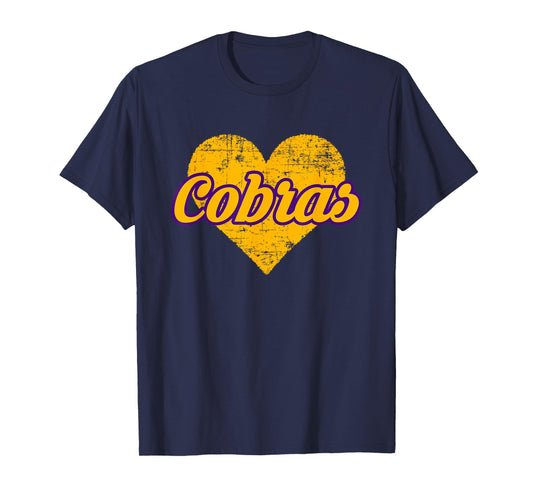 Fountain Lake Cobras Over Heart T-Shirt