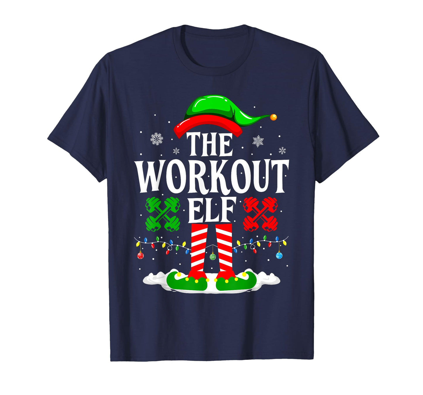 The Workout Elf Funny Fitness Christmas Gym T-Shirt