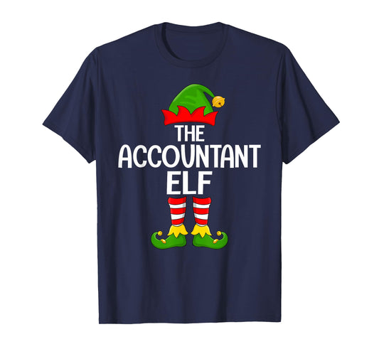 Accountant Elf Xmas Matching Family Elf Squad Christmas T-Shirt
