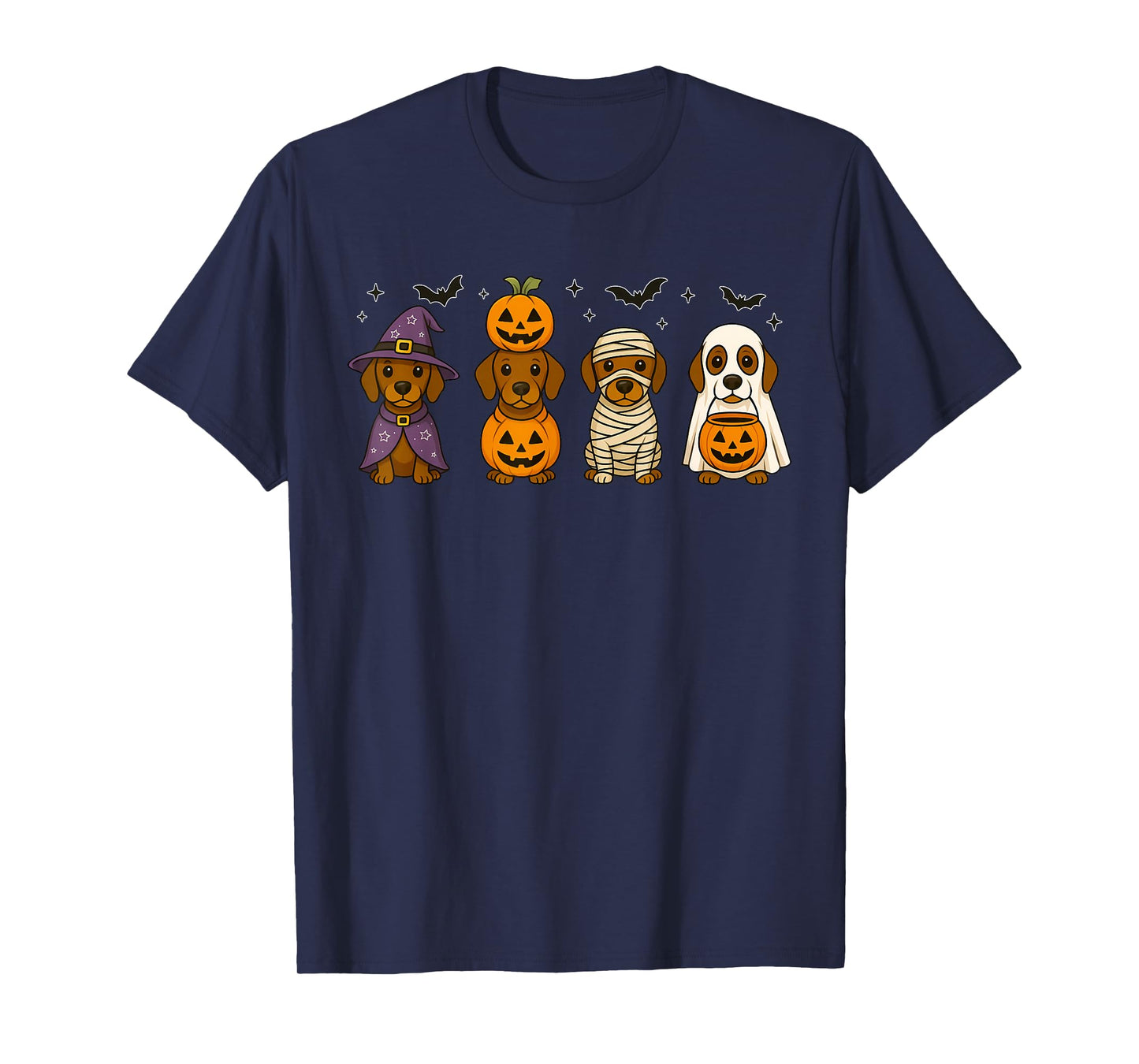 Weiner Dog Witch Happy Halloweenie Cute Halloween Dachshund T-Shirt
