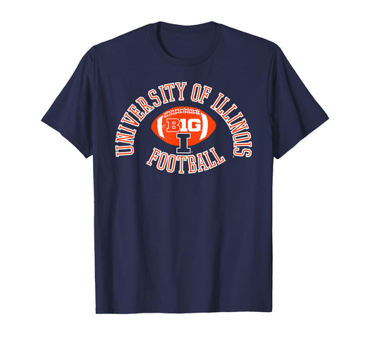Illinois Fighting Illini Big 10 Football Huddle Navy T-Shirt