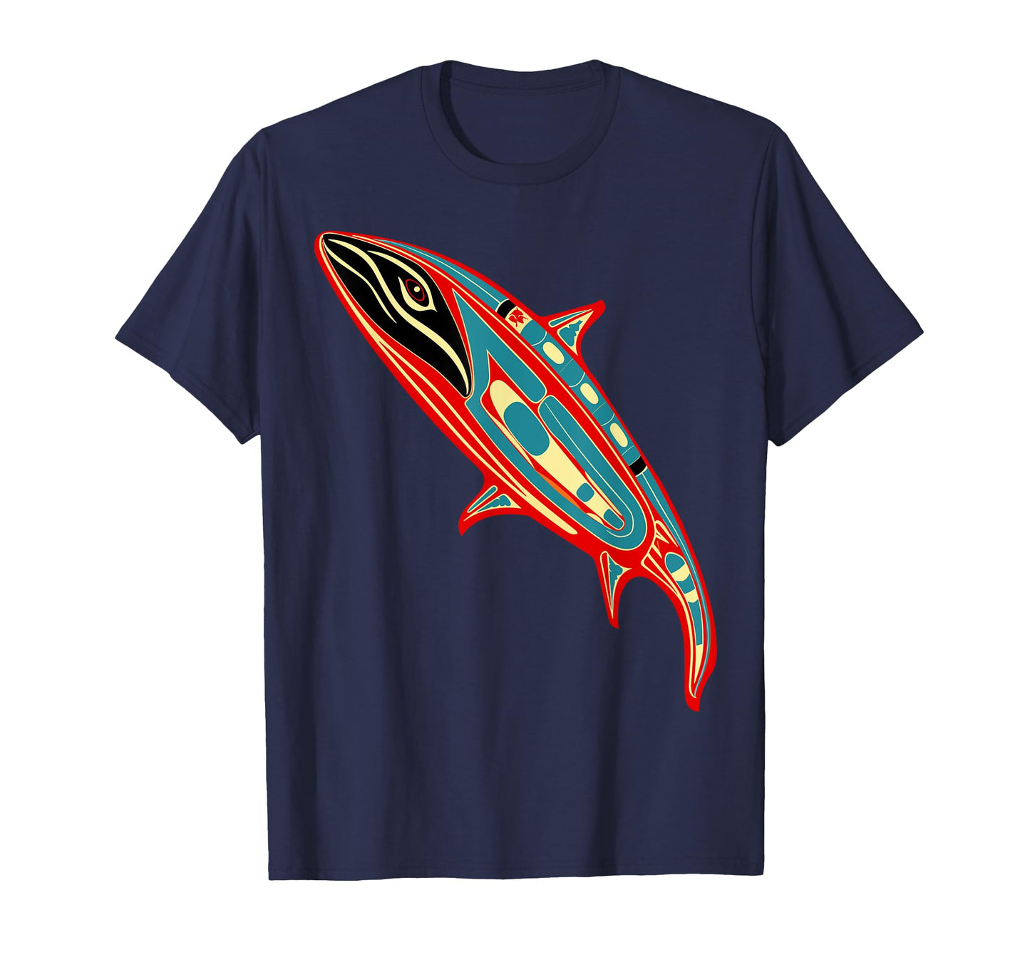 Orca in Salish Coast Weaving Design Style T-Shirt
