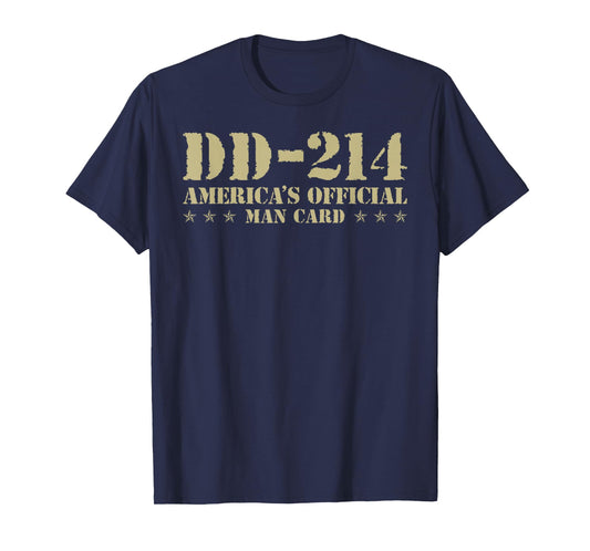 DD-214 America's Official Man Card Veteran Day Retro Army T-Shirt