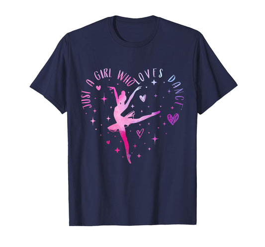 Cute Just a girl who loves Dance lover Girl Ballet Dancing T-Shirt