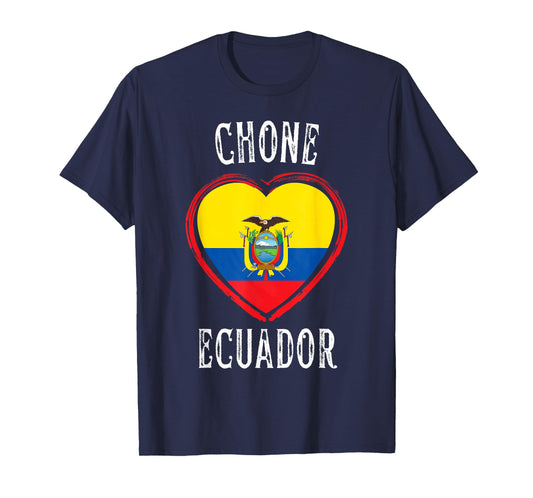 Ecuador Flag Heart Chone City T-Shirt
