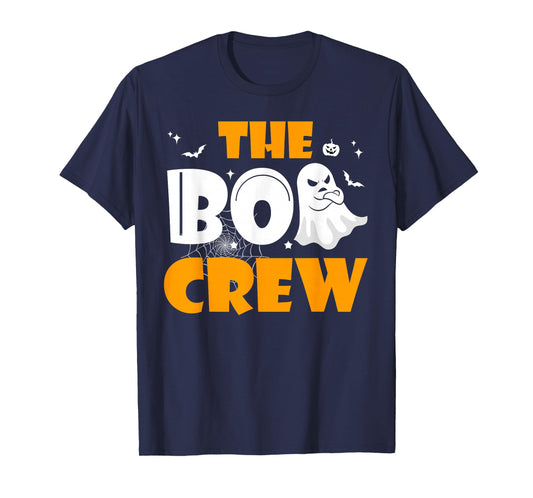 Halloween Ghost The Boo Crew Costume Matching Women Kids Men T-Shirt