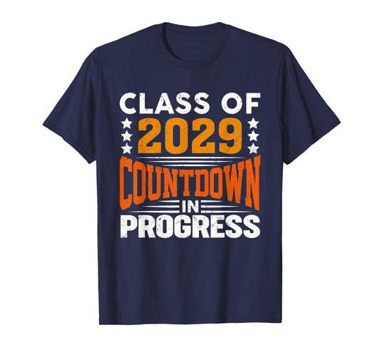 Class of 2029 Countdown in Progress Vintage First Day T-Shirt