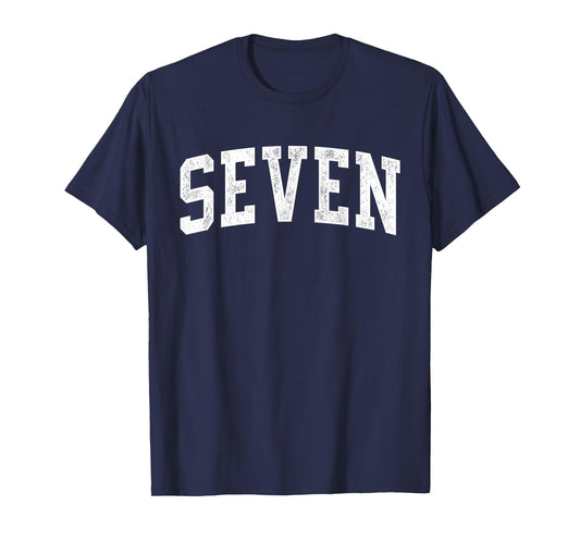 Seven Minimalist 7th Birthday Design 7-Year-Old T-Shirt