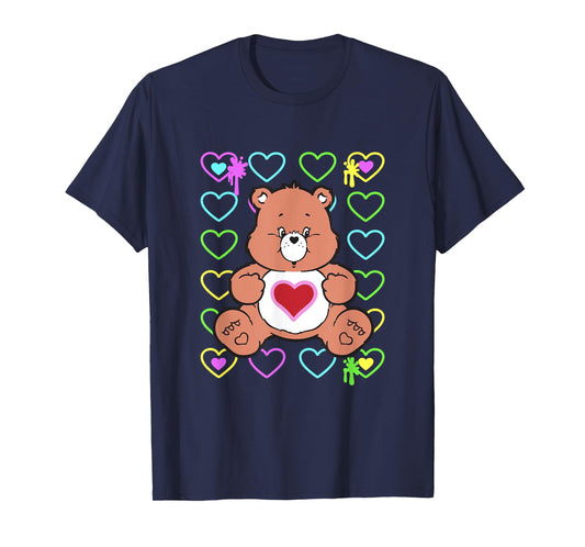 Care Bears Tenderheart Bear Color Pop Graffiti Hearts T-Shirt