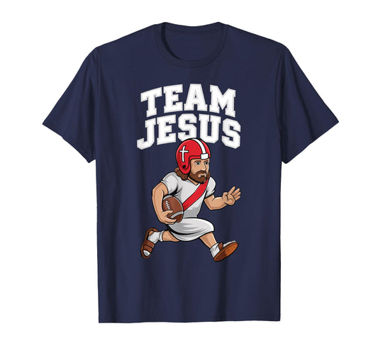 Team Jesus Football Scripture Faith Hope Game Touchdown God T-Shirt
