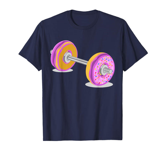 Donuts Weightlifting Funny Gym Workout T-Shirt