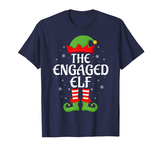Engaged Elf Xmas Family Matching Elf Squad Christmas T-Shirt