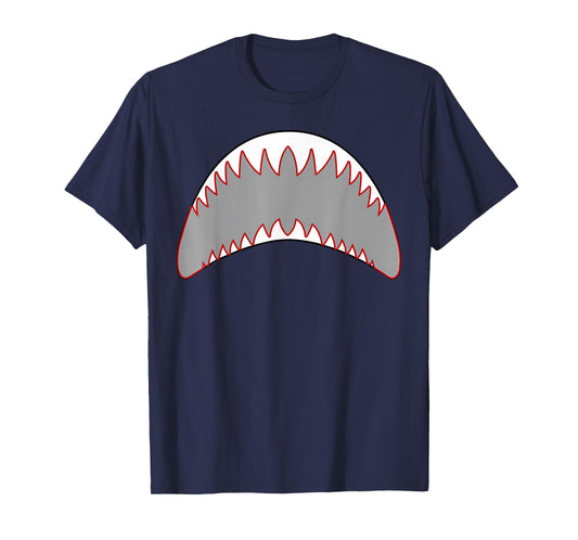 Shark Mouth Jaw Lazy Easy Costume For Halloween Party T-Shirt