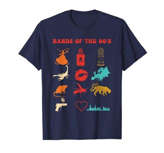 Bands Of The 80's Retro Vintage Design T-Shirt