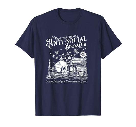 Unapologetically Antisocial Book Club Meets Weekly Retro T-Shirt