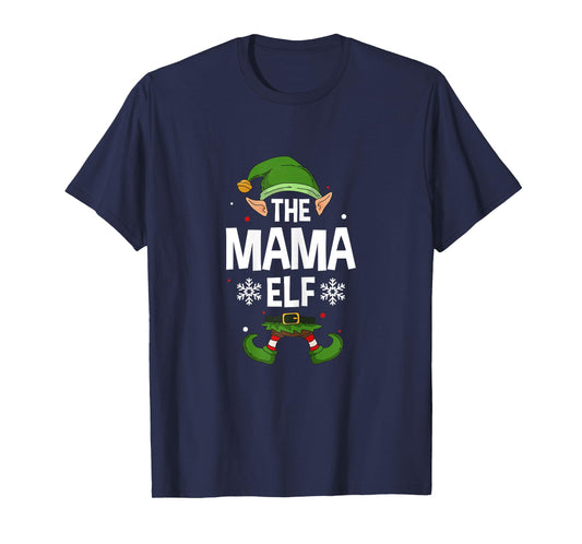 The Mama Elf Party Family Group Matching Mother X-Mas Mum T-Shirt