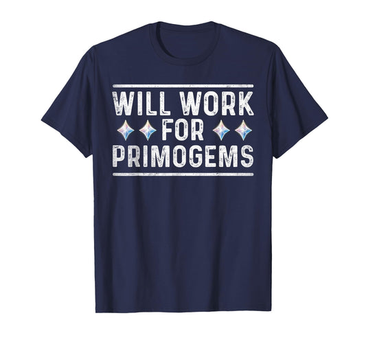 will work for primogems funny gaming gamer RGB mobile game T-Shirt