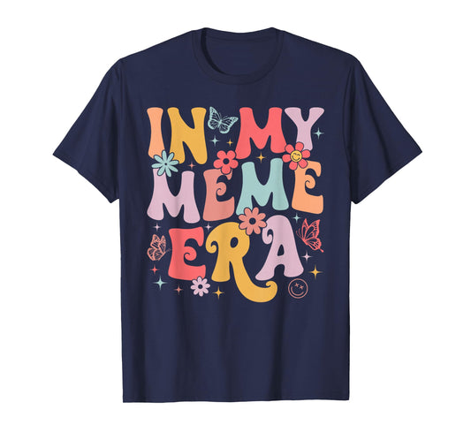 In My Meme Era Groovy Retro Mothers Day Butterfly Women T-Shirt