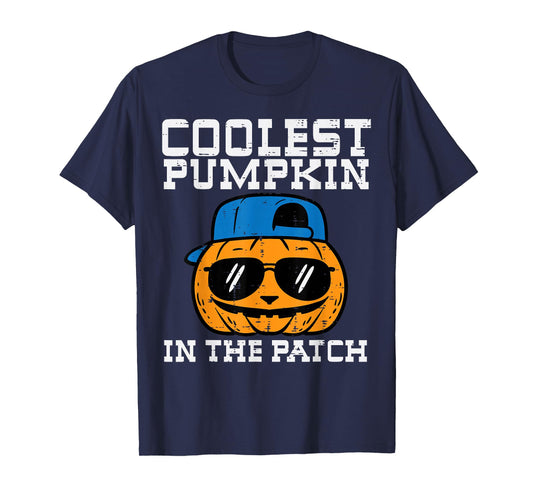 Halloween Coolest Pumpkin In Patch Costume Boys Kids Toddler T-Shirt