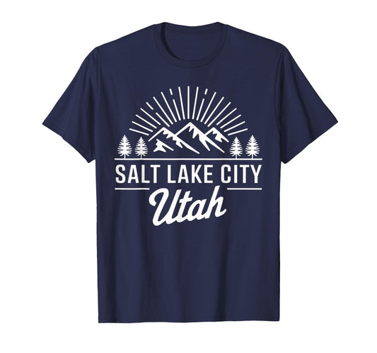 Vintage Salt Lake City Utah Vacation Hiking Mountains T-Shirt