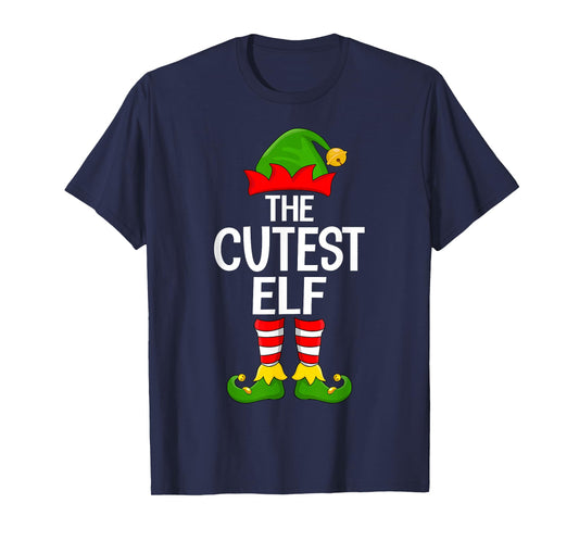 Cutest Elf Xmas Matching Family Elf Squad Christmas T-Shirt