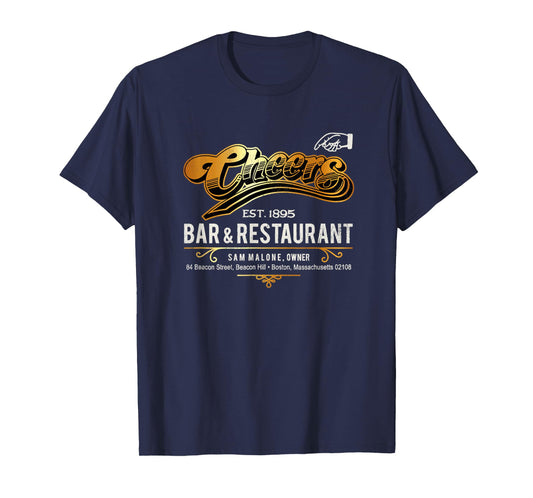 Cheers EST 1895 Sam's Bar Restaurant In Boston 80s Worn Out T-Shirt