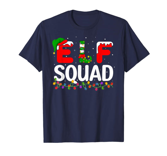 Elf Christmas Family Matching Xmas Pajama Elf Squad T-Shirt