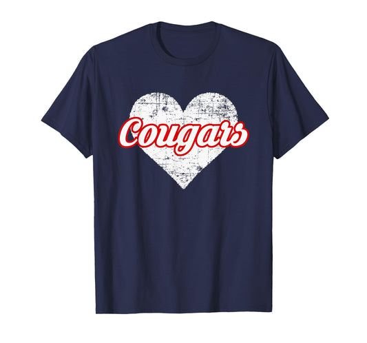 Hazleton Area Cougars Over Heart T-Shirt