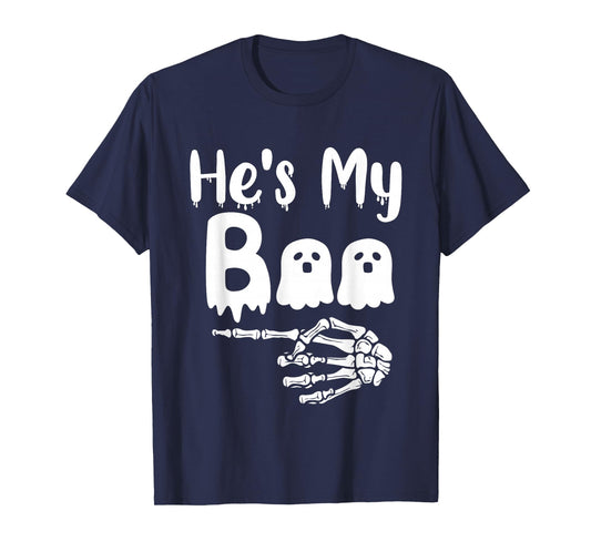 She's My Boo Matching Halloween Pajama Couples He's My Boo T-Shirt
