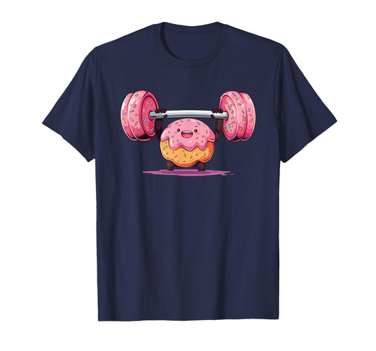 Donut Weightlifting Barbell Workout Gym Weightlifter Mens T-Shirt