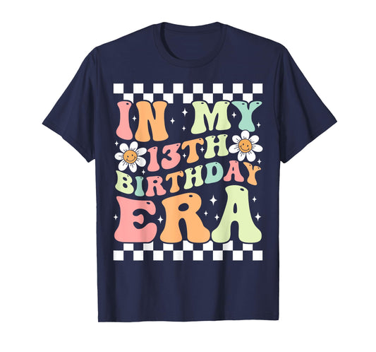In My 13th Birthday Era Cute Groovy 13th Birthday Party T-Shirt