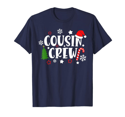Cousin Crew Candy Cane Snowflake Pajamas Holiday Christmas T-Shirt