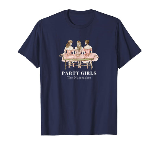 NUTCRACKER PARTY GIRLS Scene Christmas Ballet Dancer Graphic T-Shirt